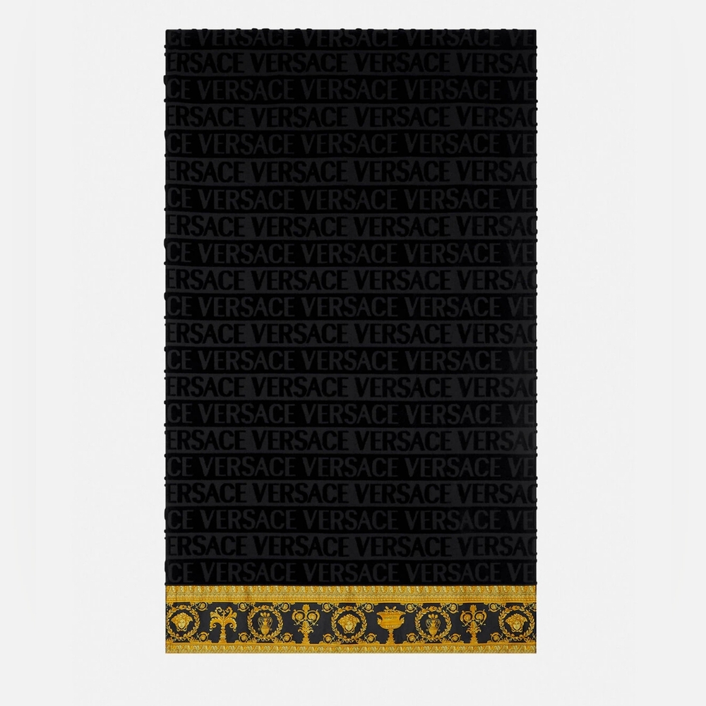 Versace Gold and Black Bath Towel